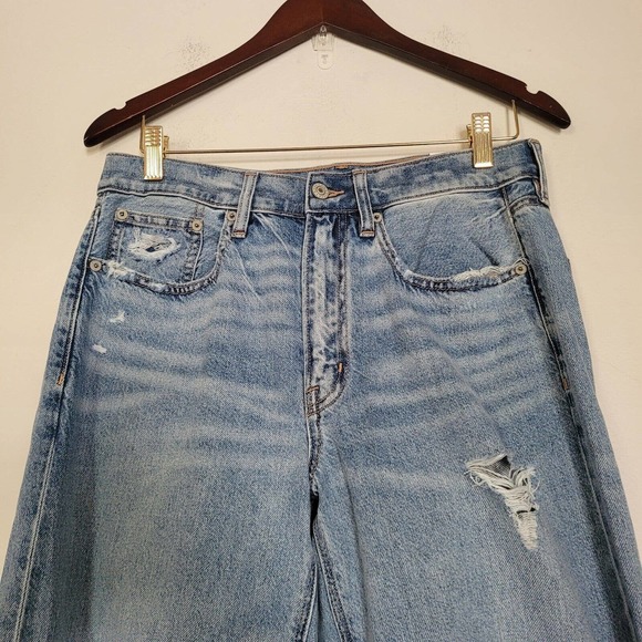 American Eagle Womens Low Rise Baggy Jeans Size 6 Distressed Skater Y2K NWT - Picture 2 of 10